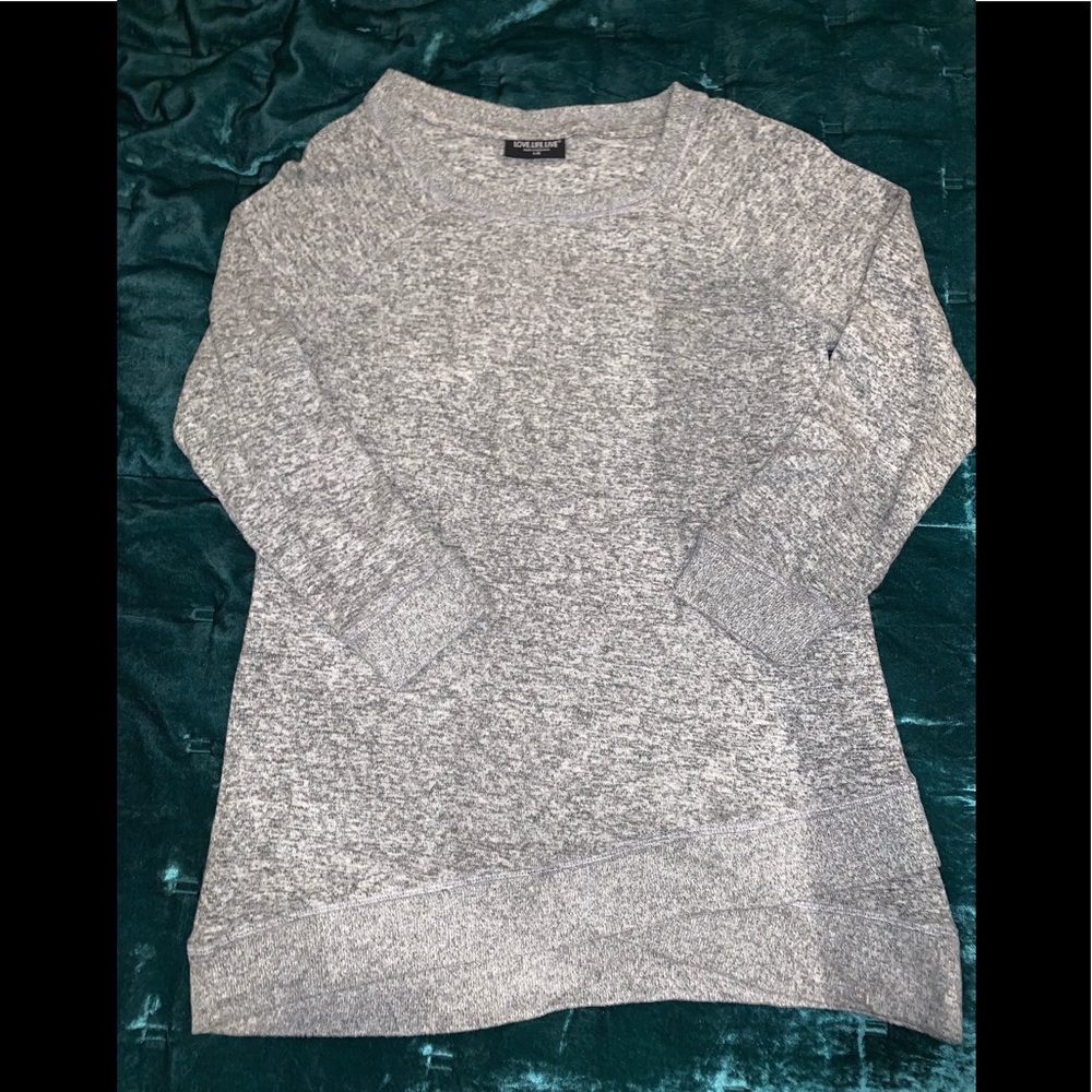 Gray melange sweater